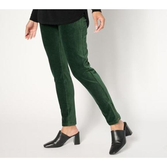 QVC Susan Graver Knit Corduroy Straight Leg Pants Womens 1X Black Pull On NWOT - Picture 8 of 11